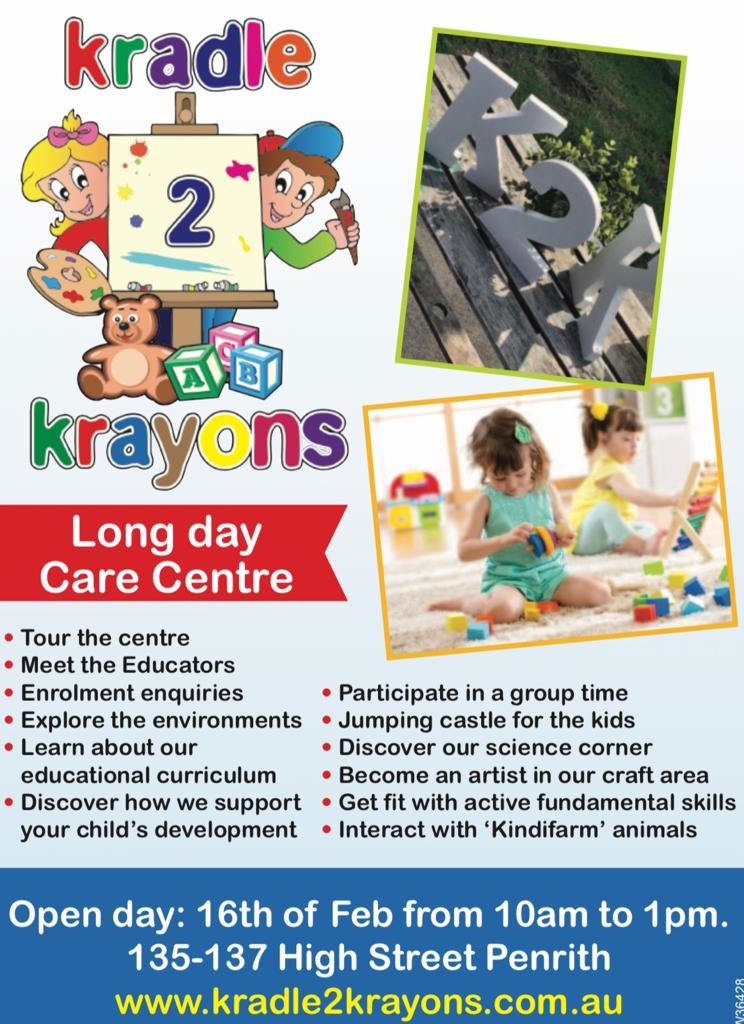 Flyer Kradle 2 Krayons Long Day Care Centre